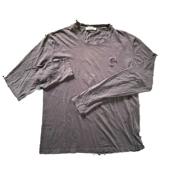 Versace T Shirt Womens Medium Purple Collection Medusa LS Lightweight Bulgaria - Picture 2 of 10